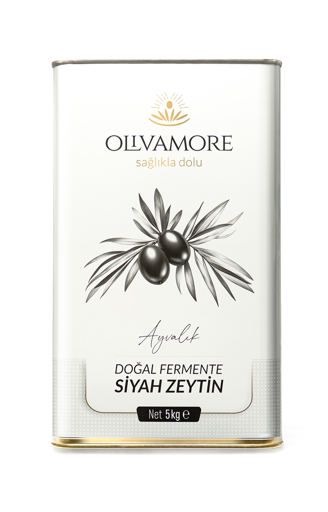 [OIV-SZ-TNK5000] Gemlik Doğal Fermente Siyah Zeytin (5 kg)